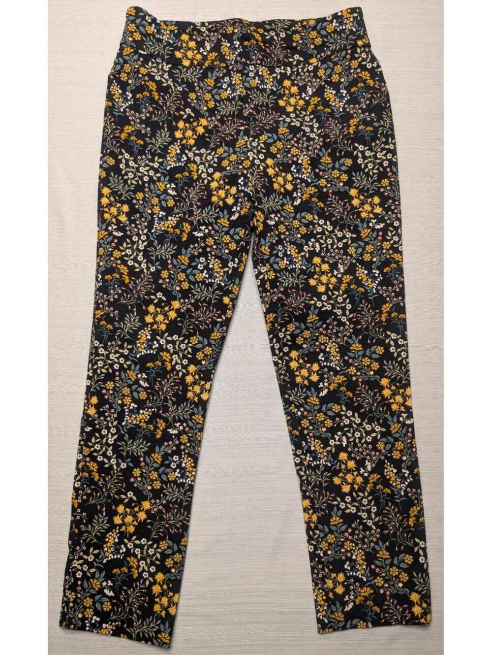 Counterparts Floral Ankle Stretch Pants Size 10